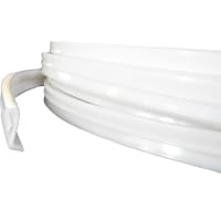 POBCO, Inc. Flat Bar Clip on Profile, White UHMW, 20 ft Length, To Fit 1/8in, .87in Wide w/ Lip