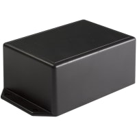 Polycase Enclosure, Flanged, Flame Retardant ABS Plastic, 4.38 x 3.13 x 2.00 in, Black