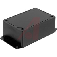 Polycase Enclosure, Flanged, Panel Mount, ABS, UL94-5VA, Black, 4.61x3.1x1.77 In, DC Series