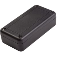 Polycase Enclosure, Box-Lid, Desktop, ABS, UL945VA, Black, 4x2.03x1.13 In, SL Series