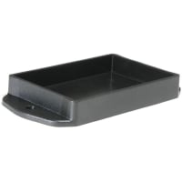 Polycase Enclosure, Potting Box, ABS Plastic, Textured, Black, 3.05 x 2.05 x 0.58 in