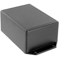 Polycase Enclosure, Potting Box, Panel Mount, ABS, UL94V0, Black, 4.375x3.125x2 In, TX Series