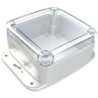 Polycase Enclosure; Flanged; Polycarb; Clear Cover; NEMA 4X; 4.50x4.50x2.44 in; ML Series