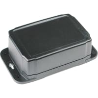 Polycase Enclosure, Flanged, Polycarbonate, UL94V0, Black, 6.625x4.683x2.368 In, HD Series