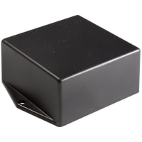 Polycase Enclosure, Flanged, Flame Retardant ABS Plastic, 3.00 x 3.00 x 1.50 in, Black