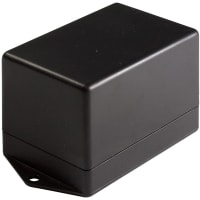 Polycase Enclosure, Flanged, PanelMount, ABS, UL94-V-0, Black, 3x2x2.09In, IDSeries