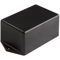 Polycase Enclosure, Flanged, Flame Retardant ABS Plastic, 3.00 x 2.00 x 1.50 in, Black