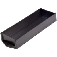 Polycase Enclosure, Potting Box, ABS Plastic, Black, 6.31 x 1.03 x 2.30 in