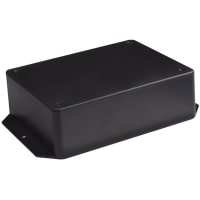 Polycase Enclosure, Flanged, Panel Mount, ABS, UL94-5VA, Black, 5.50x4.25x1.75 In, LP Series