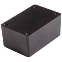 Polycase Enclosure, Flame Retardant ABS Plastic, Textured, 3.00 x 2.00 x 1.50 in, Black