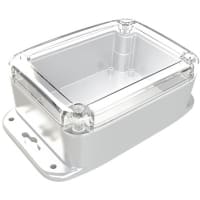 Polycase Enclosure; Flanged; Polycarb; Clear Cover; NEMA 4X; 5.50x4.13x2.44 in; ML Series