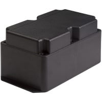 Polycase Enclosure, Flanged, Panel Mount, ABS, UL94-5VA, Black, 8.25x5x4.33 In, DC Series