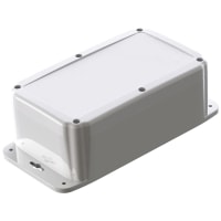 Polycase Enclosure, Flanged, Polycarbonate, Gray, 7.63x4.63x3.09In, ClearCover, MLSeries