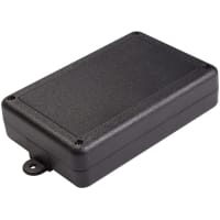 Polycase Enclosure, Flanged, Panel Mount, ABS, UL945VA, Black, 6.02x4.01x1.5 In, SL Series