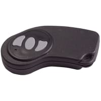 Polycase Enclosure, Key Fob, ABS Plastic, 2.10 x 1.30 x 0.58 in, Black with Gray Buttons