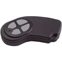 Polycase Enclosure, Key Fob, ABS Plastic, 2.10 x 1.30 x 0.58 in, Black with Gray Buttons