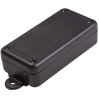 Polycase Enclosure, Flanged, Panel Mount, ABS, UL945VA, Black, 4x2.03x1.13 In, SL Series