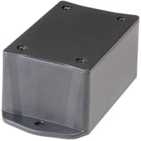 Polycase Enclosure, Flanged, Panel Mount, ABS, UL94V0, Black, 3.05x2.05x1.08 In, BT Series