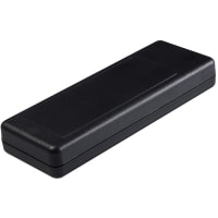 Polycase Enclosure, Clamshell, Flame Retardant ABS Plastic, 5.50 x 2.00 x 0.80 in, Black