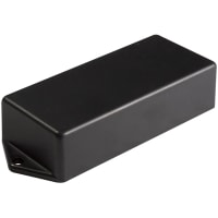 Polycase Enclosure, Flanged, Flame Retardant ABS Plastic, 6.50 x 2.88 x 1.13 in, Black