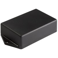 Polycase Enclosure, Flanged, Flame Retardant ABS Plastic, 3.00 x 2.00 x .90 in, Black