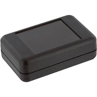 Polycase Enclosure, Clamshell, Flame Retardant ABS Plastic, 2.50 x 1.63 x 0.80 in, Black