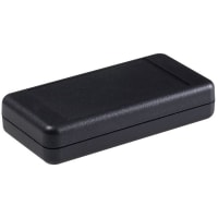 Polycase Enclosure, Clamshell, Flame Retardant ABS Plastic, 3.52 x 1.77 x 0.73 in, Black