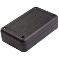 Polycase Enclosure, Box-Lid, Desktop, ABS, UL945VA, Black, 4.25x2.625x1.265 In, SL Series