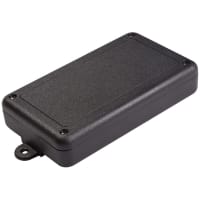 Polycase Enclosure, Flanged, Panel Mount, ABS, UL945VA, Black, 5.63x3.25x1.15 In, SL Series