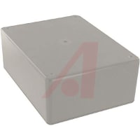 Polycase Enclosure, BoX-Lid, Desktop, ABS, UL94-5VA, Gray, 6.13X4.62X2.25 In, DC Series