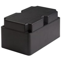 Polycase Enclosure, Box-Lid, Desktop, ABS, UL94-5VA, Black, 8.25x5x4.33 In, DC Series