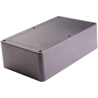 Polycase Enclosure, BoX-Lid, Desktop, ABS, UL94-5VA, Gray, 10X6X3 In, DC Series