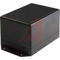 Polycase Enclosure, Flanged, PanelMount, ABS, UL94-V-0, Black, 3x3x2.09In, IDSeries