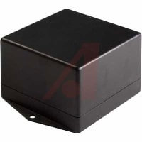 Polycase Enclosure, Flanged, PanelMount, ABS, UL94-V-0, Black, 3x3x2.09In, IDSeries