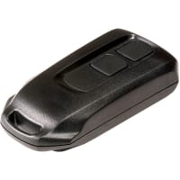 Polycase Enclosure, Key Fob, Handheld, ABS, UL94V-0, Black, 2.75X1.37X0.69 In, 2Button, FB Series