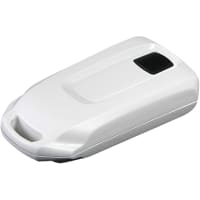 Polycase Enclosure, Key Fob, Flame Retardant ABS Plastic, 2.75 X 1.37 X.0.69 in, White