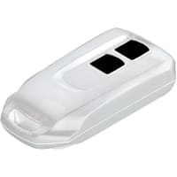 Polycase Enclosure, Key Fob, Flame Retardant ABS Plastic, 2.75 X 1.37 X.0.69 in, White