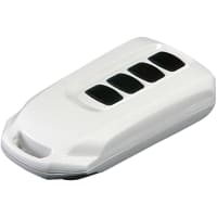 Polycase Enclosure, Key Fob, Flame Retardant ABS Plastic, 2.75 X 1.37 X.0.69 in, White