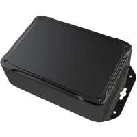 Polycase Enclosure; Flanged; Flame Retardant ABS Plastic; 7.25 x 5.00 x 2.22 in; Black