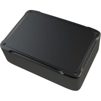 Polycase Enclosure; Flame Retardant ABS Plastic; 7.25 x 5.00 x 2.22 in; Black