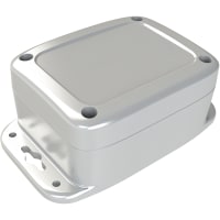 Polycase Enclosure; Flanged; Polycarbonate; NEMA 4X; 4.53 x 3.56 x 2.25 in; Gray