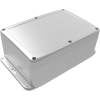 Polycase Enclosure; Flanged; Polycarb; Gray; NEMA 4X; 10.00x7.00x4.06 in; ML Series