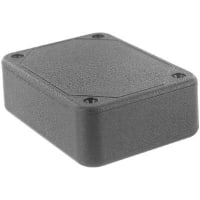 Polycase Enclosure, Box/Lid, Desktop, ABS, UL94-5VA, Black, 3.29x2.42x1 In, LP Series