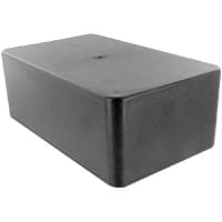 Polycase Enclosure, Flame Retardant ABS Plastic, Textured, 8.25 x 5.00 x 3.00 in, Black