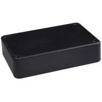 Polycase Enclosure, Box/Lid, Desktop, ABS, UL94-5VA, Black, 5.56x3.8x1.25 In, LP Series