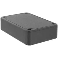 Polycase Enclosure, Box/Lid, Desktop, ABS, UL94-5VA, Black, 4.165x2.8x1 In, LP Series