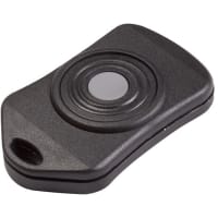 Polycase Enclosure, Key Fob, ABS Plastic, 2.10 x 1.30 x 0.58 in, Black with Gray Buttons