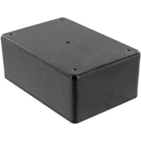 Polycase Enclosure, ABS Plastic, Flame Retardant, Textured, 4.60 x 3.10 x 1.70 in, Black