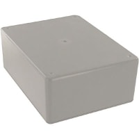 Polycase Enclosure, Flame Retardant ABS Plastic, Textured, 6.13 x 4.62 x 2.25 in, Gray