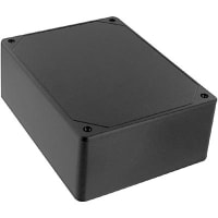 Polycase Enclosure, Flame Retardant ABS Plastic, Textured, 6.13 x 4.62 x 2.25 in, Black